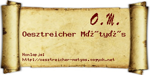 Oesztreicher Mátyás névjegykártya